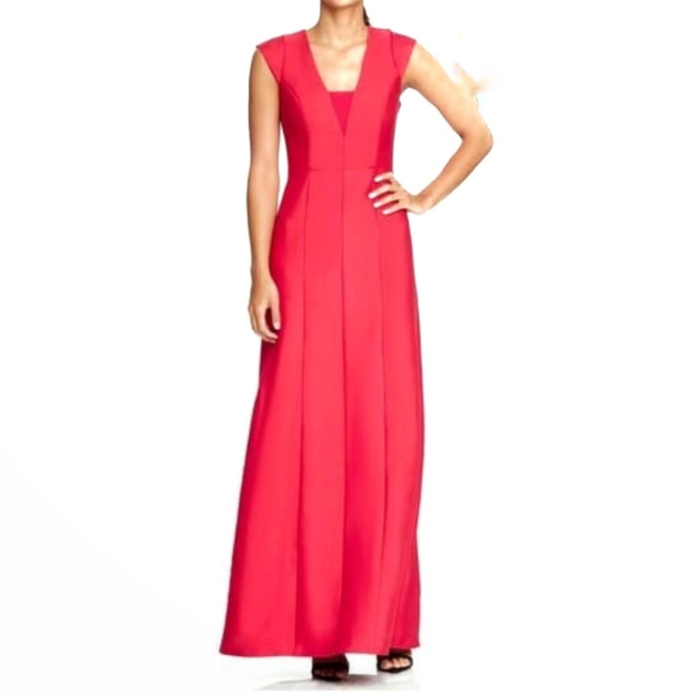 Halston Heritage Structured red gown